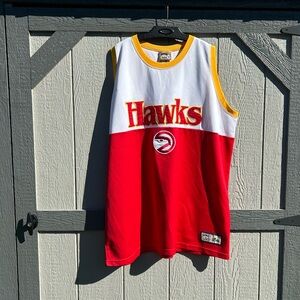 Hardwood Classics Red, White, and Yellow Hawks Jersey